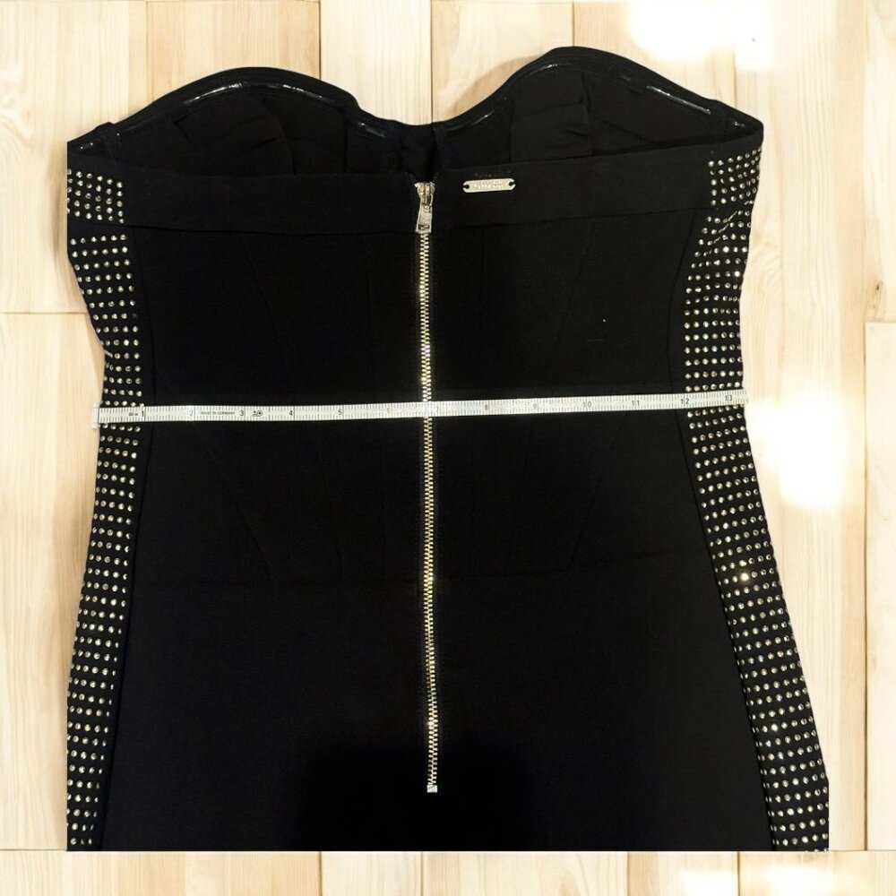 SOLD Guess Strapless Dress with Silver Beading | Size Small (4/6) - Picture 4 of 5